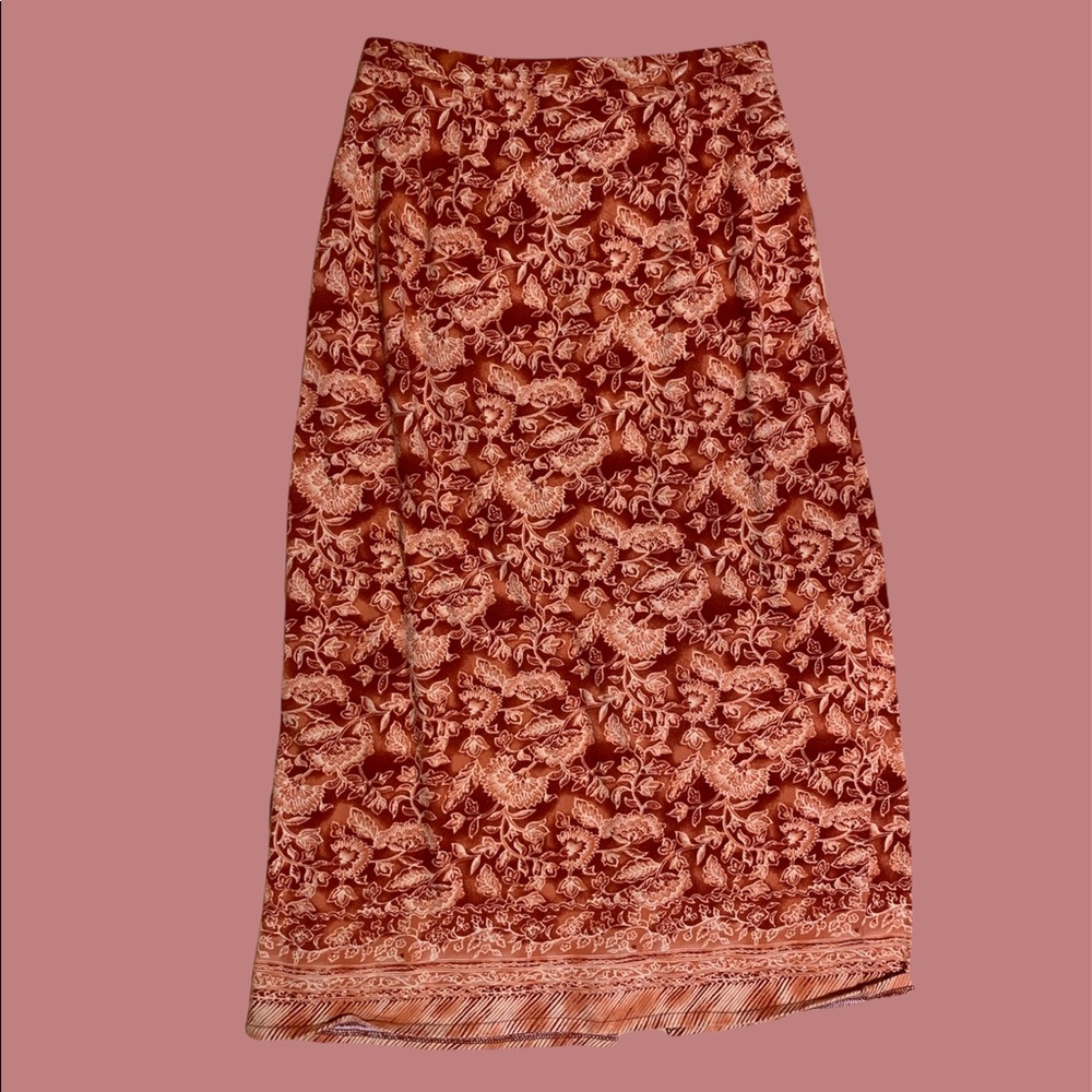 Orange Paisley Skirt